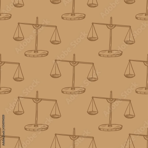 Old scales vector seamless pattern