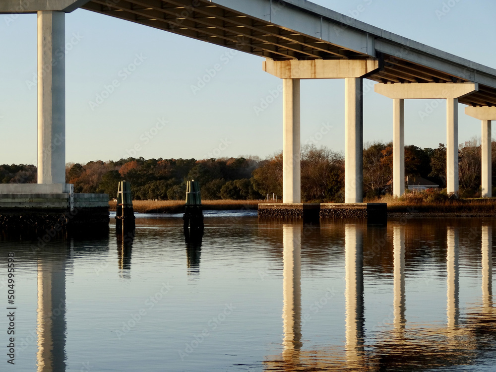 Reflection of a Bridge