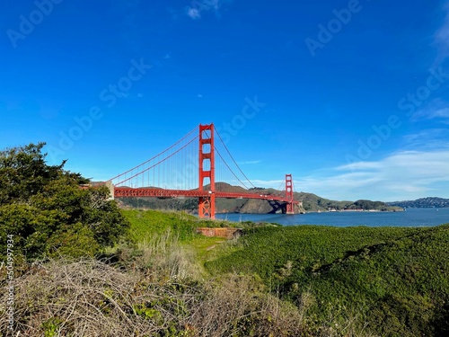 Golden Gate Bridge, blue sky