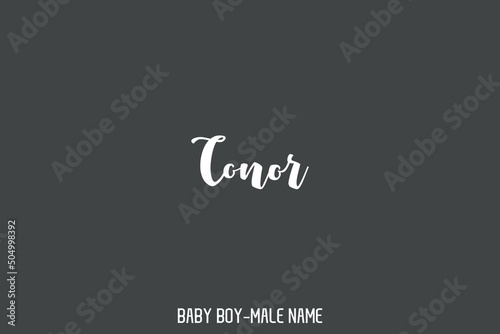 Conor. Text Typographic Design of Baby Boy Name  photo