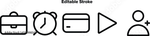 Interface line icons pack. Vector graphic illustration. Suitable for website design, logo, app, template, and UI.