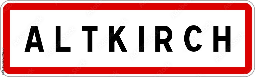 Panneau entrée ville agglomération Altkirch / Town entrance sign Altkirch