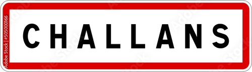 Panneau entrée ville agglomération Challans / Town entrance sign Challans
