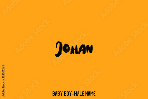 Grunge Brush Text Calligraphic Sign of Baby Boy Name 
