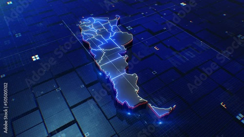 Argentina map digital 4k 
