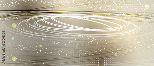 Quantum processing. Deep learning artificial intelligence. Future new technology  for business or science presentation