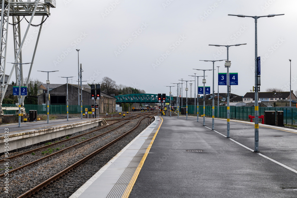Limerick bus and train station,, Limerick, Ireland, February,12,2022 Limerick bus and train station,, Limerick, Ireland, February,12,2022