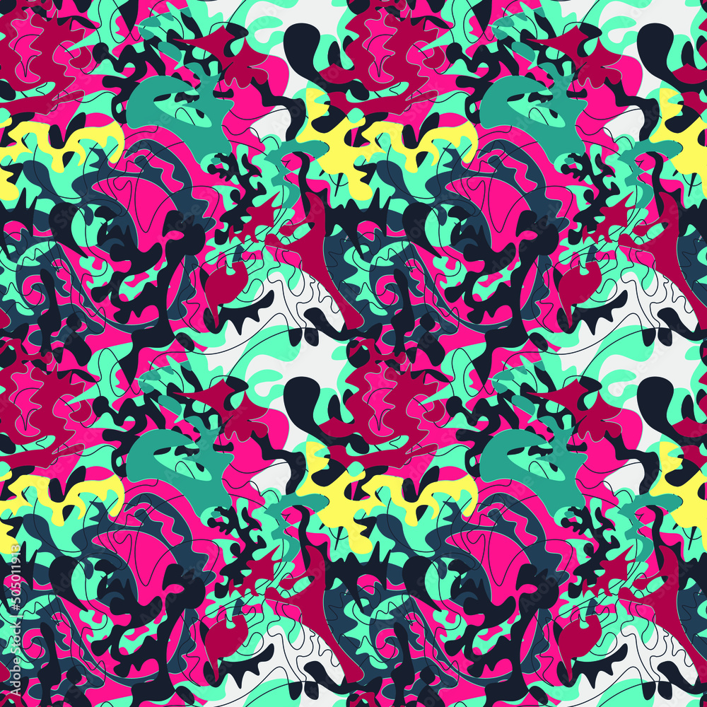 Seamless decorative artwork with unique wave pattern Seamless decorative artwork with unique wave pattern