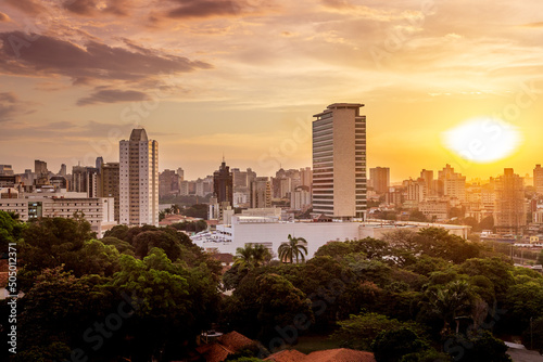Sunset view of Belo Horizonte, Minas Gerais, Brazil. photo