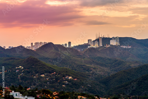 Sunset view of Nova Lima, Minas Gerais, Brazil. photo