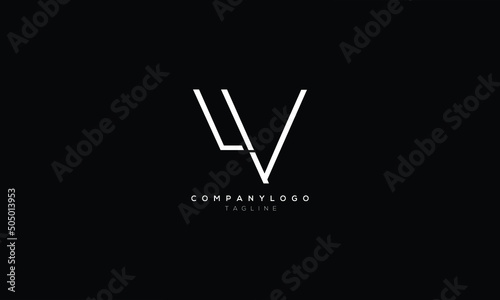 4V V4 Abstract initial monogram letter alphabet logo design photo