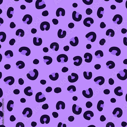 Purple leopard print pattern seamless vector