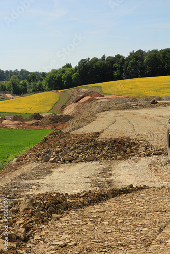 New road construction,construction site on the B 66n near Barntrup photo