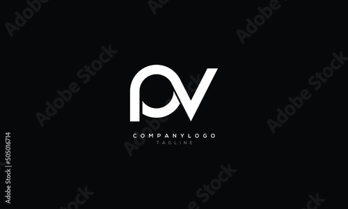 PV VP Abstract initial monogram letter alphabet logo design
