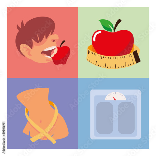 world eating disorders icons
