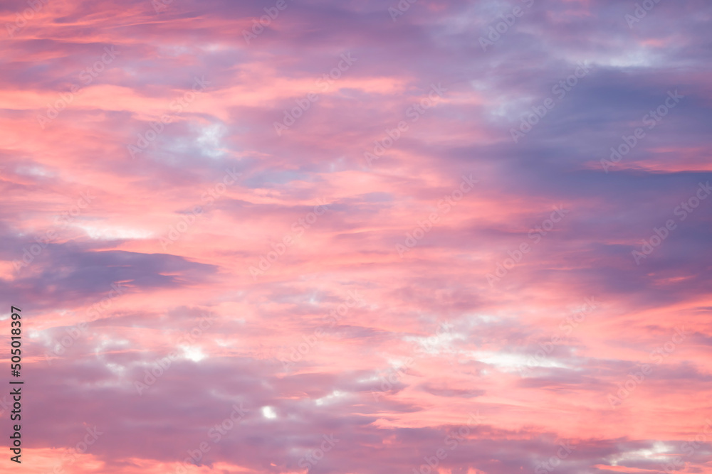 Dramatic sky at sunset, full frame pattern or background, UK