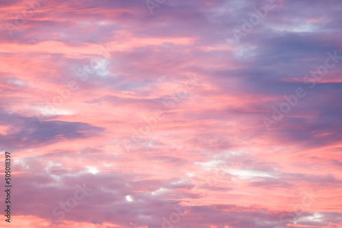 Fototapeta Naklejka Na Ścianę i Meble -  Dramatic sky at sunset, full frame pattern or background, UK