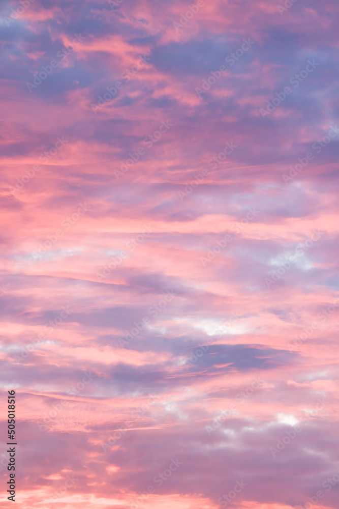 Sunset sky, full frame pattern or background, UK
