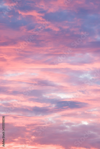 Sunset sky, full frame pattern or background, UK