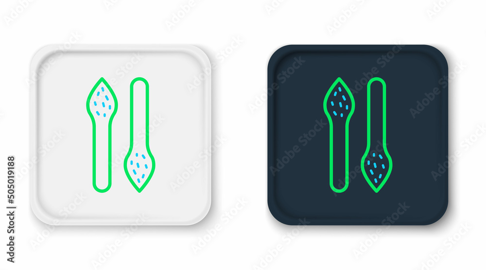 Line Asparagus icon isolated on white background. Vegetable for farm market menu. Healthy food. Colorful outline concept. Vector Line Asparagus icon isolated on white background. Vegetable for farm market menu. Healthy food. Colorful outline concept. Vector