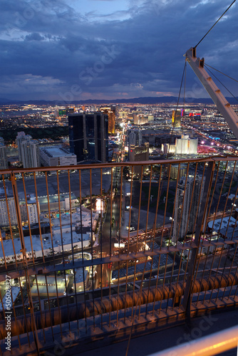 A view of Las Vegas looking from the Stratosphere Tower, Las Vegas, Nevada, United States photo