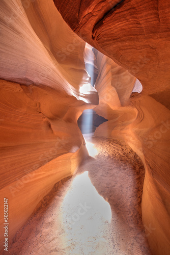 A beam of light in Upper Antelope Canyon, Arizona, United States