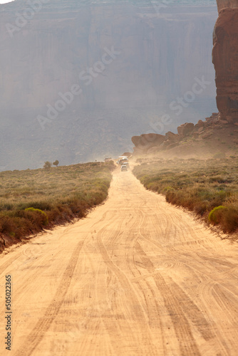 Dirty Road in the Monument Valley  Arizona  United States