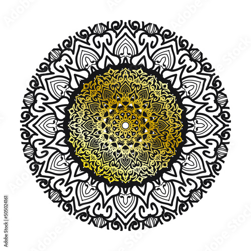 Vector round abstract circle. Luxury Mandala style.