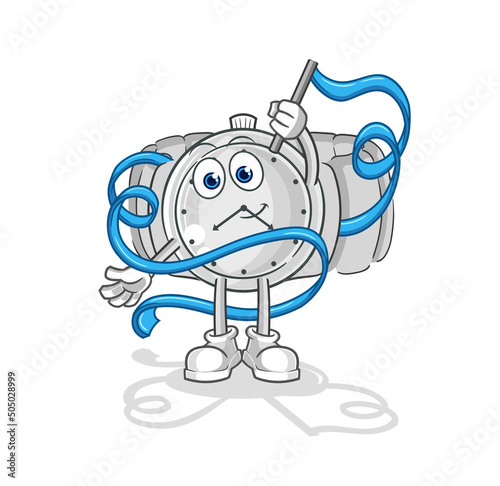 wristwatch Rhythmic Gymnastics mascot. cartoon vector
