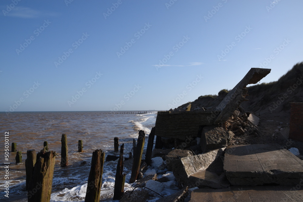 the ruins at spurn point at east Yorkshire the ruins at spurn point at east Yorkshire