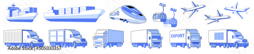 Commercial transportation illustrations