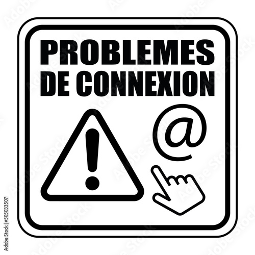 Logo problèmes de connexion.