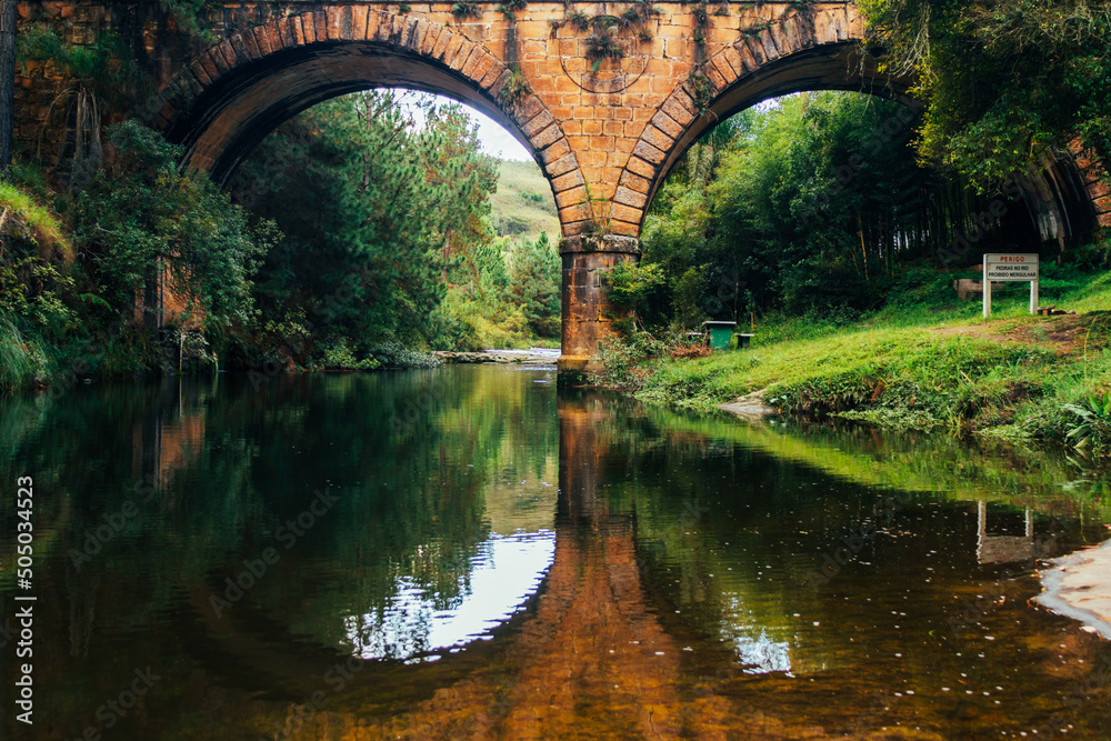 Fototapeta premium old bridge over river
