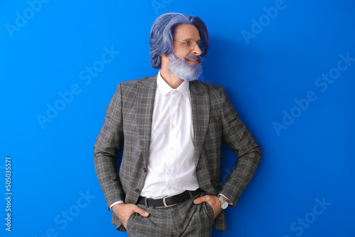 Portrait of senior man with...
