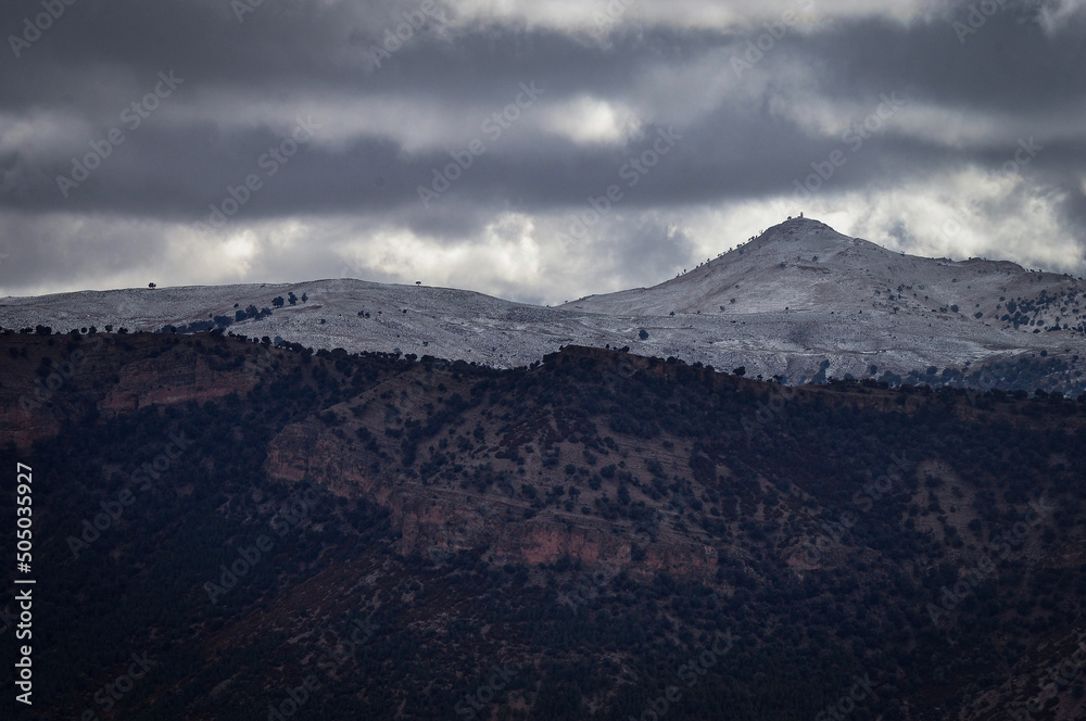 clouds over the mountains