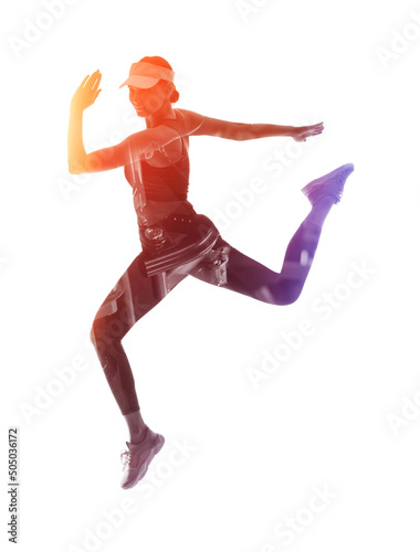 Double exposure of female r...