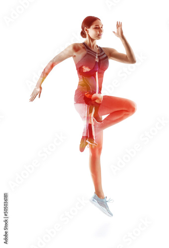 Double exposure of female r...