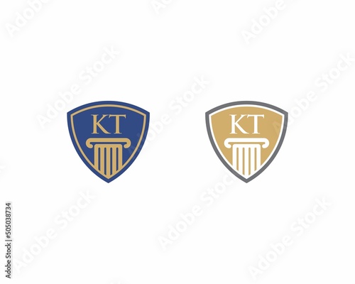 Letters KT  Law Logo Vector 001