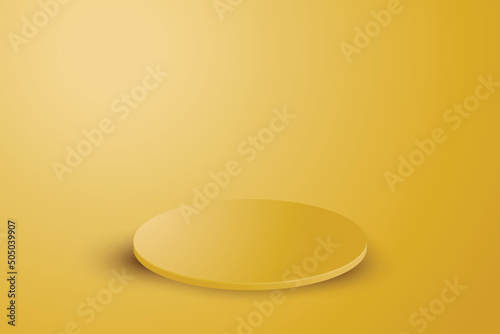 3d rendering yellow podium stage design background suitable for advertising