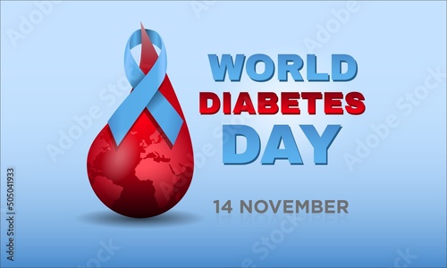 Poster or banner design for world diabetes day