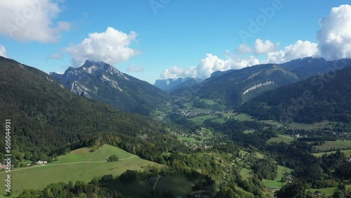 The Massif de la Chartreuse in Europe, France, the Alps, Isere, in summer, on a sunny day. photo