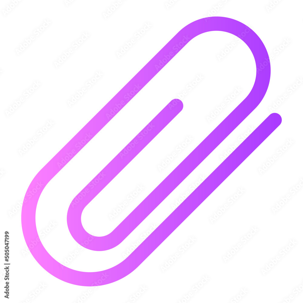 paper clip gradient icon paper clip gradient icon