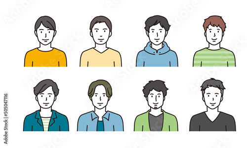 笑顔の男性アイコン	