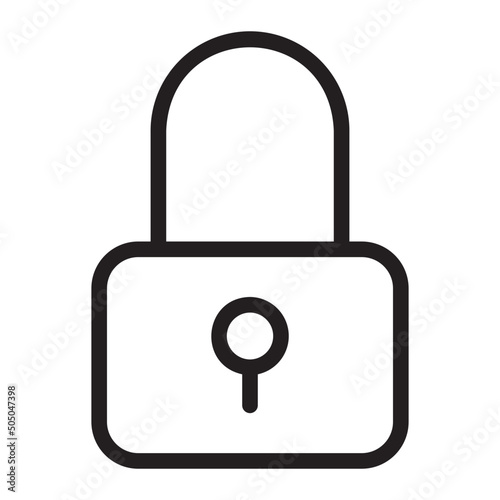 lock line icon