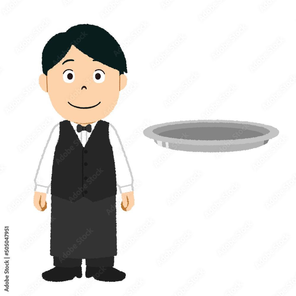 ウェイターのイラスト Stock Illustration Adobe Stock