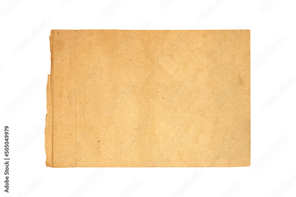 Old scrap paper isolated on whitepaper isolated on white with clipping path.