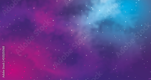 Abstract background using sky pattern with variations of purple, red and blue colors. There is a white circle and a red and blue light area. 4K landscape size