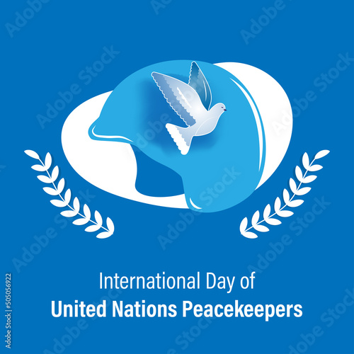 Vector illustration concept of International Day of United Nations Peacekeepers. May 29.