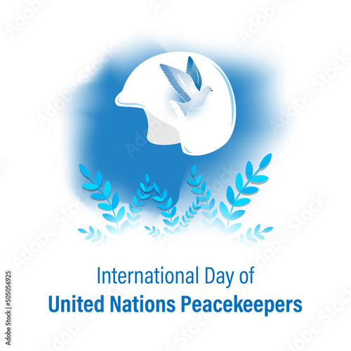 Vector illustration concept of International Day of United Nations Peacekeepers. May 29.