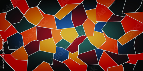 abstract colorful background. Bright color mosaic colorful seamless pattern, vector illustration looks like a patchwork or stained glass window. Abstract pattern with geometric motifs.